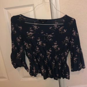 American eagle navy crop top